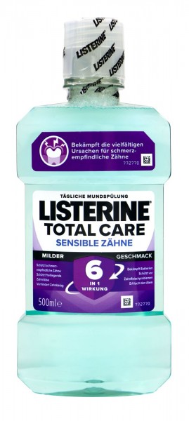 Listerine Total Care Sensitive Mouthwash, 500 ml