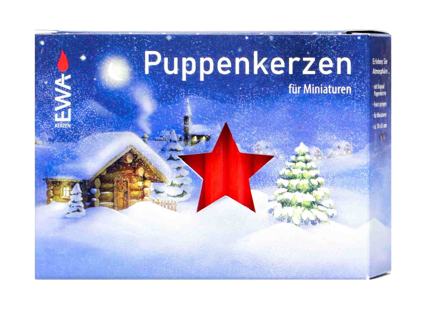 Puppenkerzen Rot 7 x 65 mm, 40 er