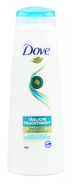 Dove Daily Moisture 2-in-1 Shampoo and Conditioner, 250 ml