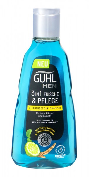 Guhl Shampoo Men 3in1 Care Freshness, 250 ml