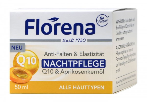 Florena Face Q10 Anti-Wrinkle Night Cream, 50 ml