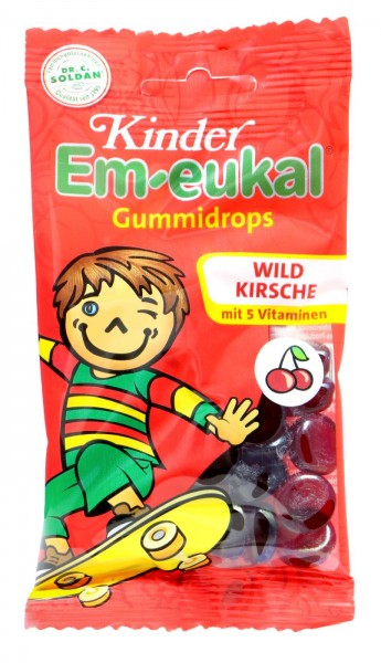 Em-Eukal Children's Wild Cherry Gumdrops, 75 g