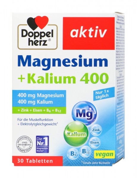Doppelherz Magnesium + Potassium, 30-count