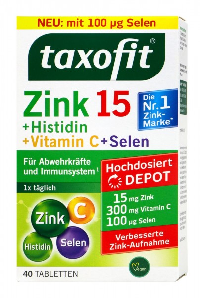 Taxofit Zinc and Histidine Complex Tablets, 40-count