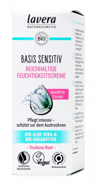 Lavera Basis Sensitive Moisturizing Cream, 50 ml
