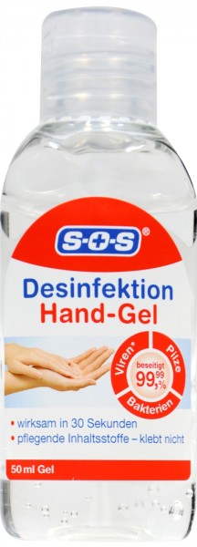 SOS Hand Disinfection Gel, 50 ml