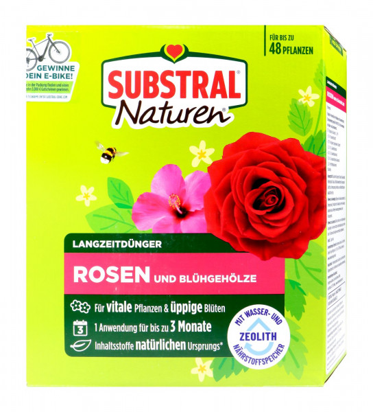 Substral Naturen Long-Term Fertiliser for Roses + Flowering Shrubs, 1.2 kg