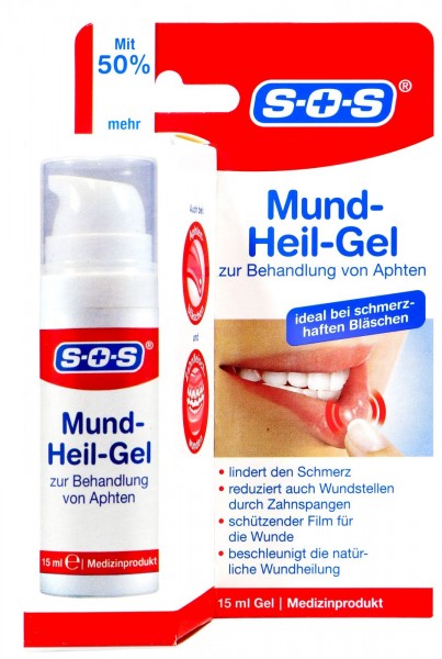 SOS Mouth Healing Gel For Inflammation of the Oral Mucosa, 15 ml