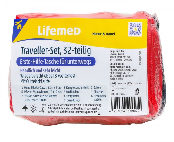 Lifemed First Aid Set Travel 8.5 cm x 12.5 cm, 1-pack