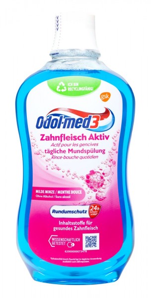 Odol Med 3 Active Gums Mouthwash, 500 ml