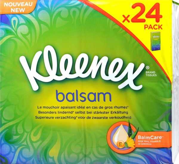 Kleenex Balsam Pocket Tissues, 24 x 9