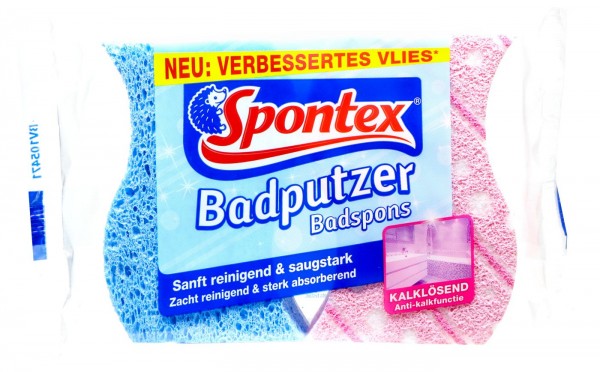 Spontex Bathroom Cleaner Viscose Scouring Sponge, 2-pack