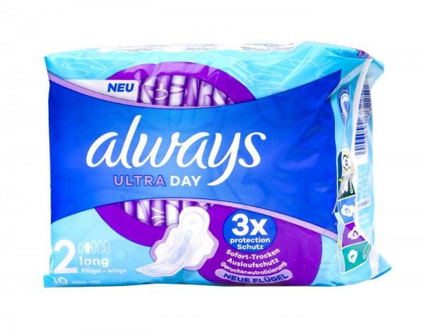 Always Ultra Long with Wings, 10-pack