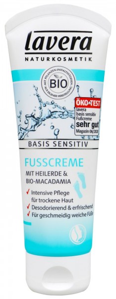 Lavera Basis Sensitive Foot Cream, 75 ml