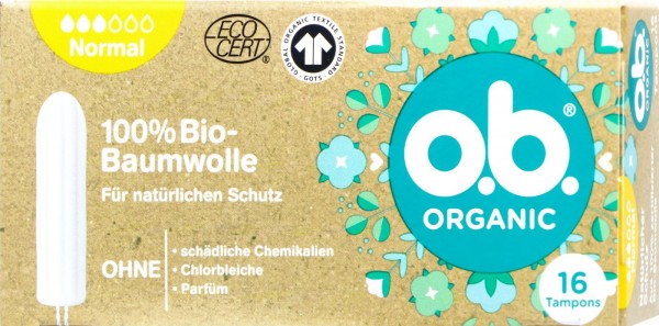 OB Organic Normal, 16-pack