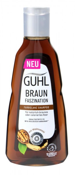 Guhl Shampoo Brown Colour Shine Kukui Nut Oil, 250 ml