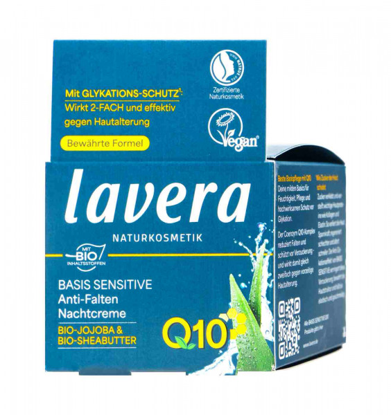 Lavera Basis Sensitive Anti-Wrinkle Night Cream Q10, 50 ml