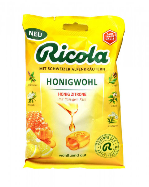 Ricola Honigwohl Honey & Lemon with a liquid centre, 68 g