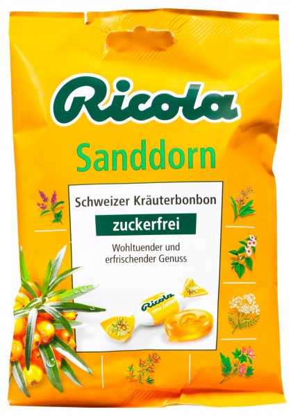 Ricola Sea Buckthorn, sugar-free, 75 g