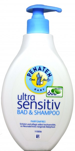 Penaten Ultra Sensitive Bath and Shampoo, 400 ml
