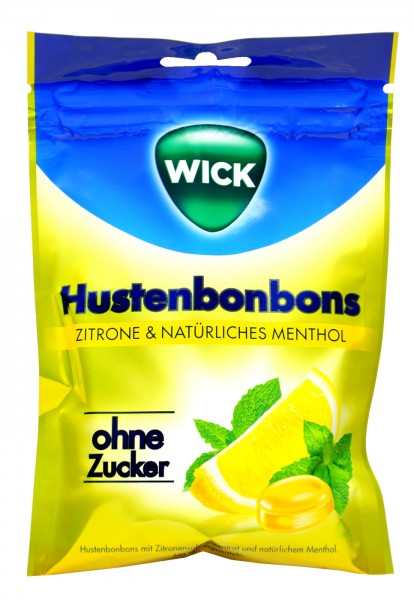 Wick Lemon Throat Lozenges, sugar-free, 72 g