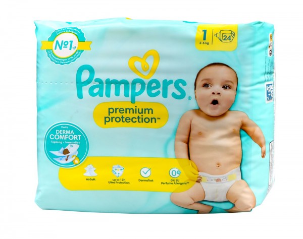 Pampers Premium Protection (2-5 kg), 24-count