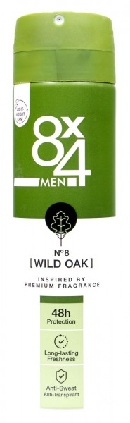 8x4 Deo Spray Men No.8 Wild Oak, 150 ml