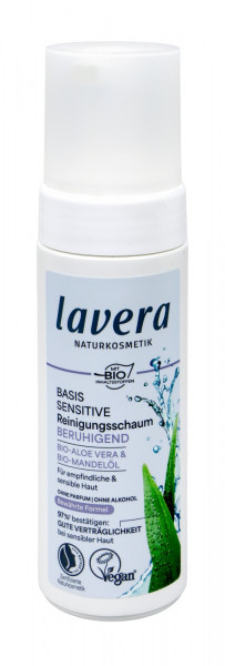 Lavera Basic Cleansing Foam Organic Aloe Vera & Organic Almond Oil, 150 ml