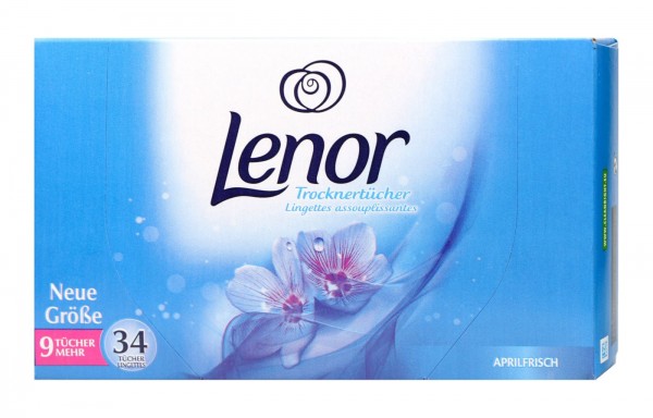 Lenor Dryer Cloths April Fresh, 34-pack