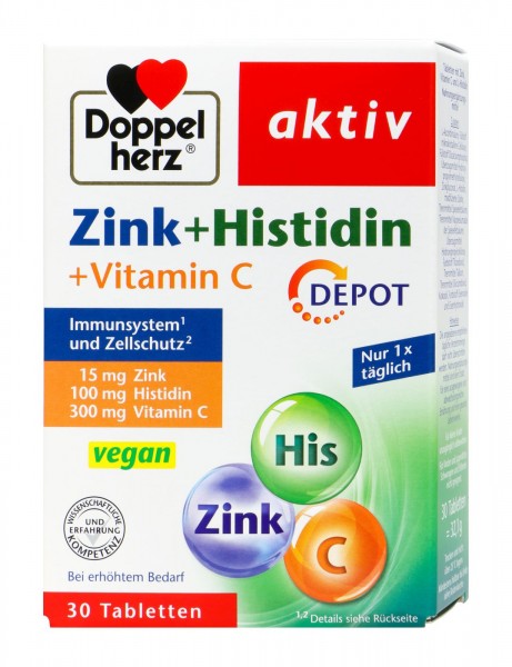 Doppelherz Zinc + Histidine, 30-count