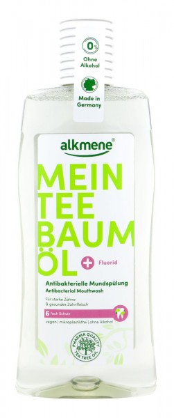 Alkmene Tea Tree Oil Mouthwash, 500 ml