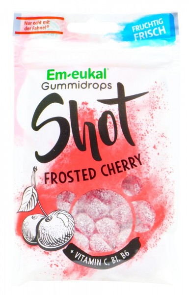 Em-Eukal Gum Drops Shot Frosted Cherry, 65 g