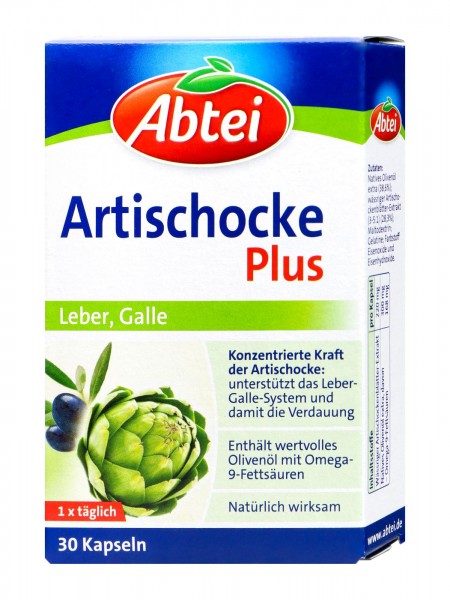 Abtei Artichoke Plus Capsules, 30-count