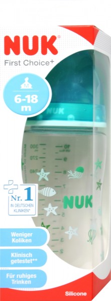 Nuk First Choice Bottle with Silicone Teat, size 2, 300 ml