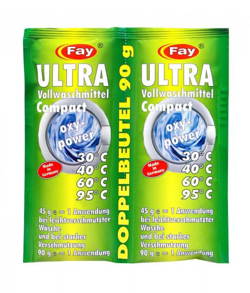 Fay Ultra Heavy Duty Detergent Double Bag, 90 g
