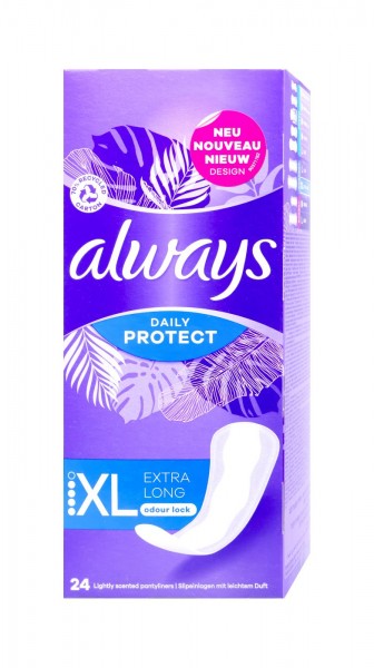 Always panty liners Extra Protect Long Plus, 24-pack