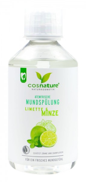 Cosnature Fresh Breath Mouthwash Lime & Mint, 300 ml