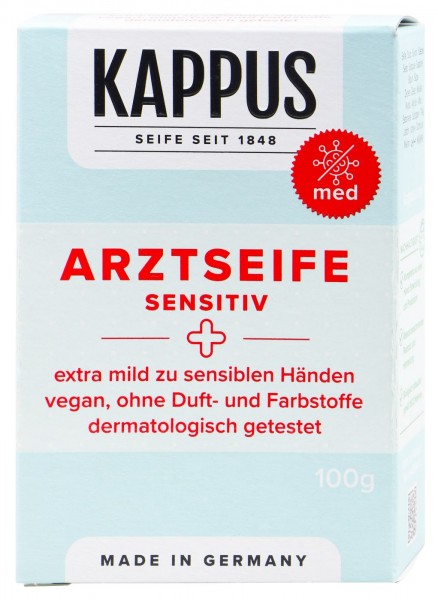 Kappus Medical Soap Sensitive without fragrance and colouring, 100 g