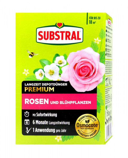 Substral Long-Term Fertiliser Depot Fertiliser Roses + Flowering Plants, 750 g