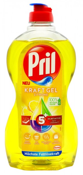 Pril Lemon Washing Up Liquid Power-Gel, 450 ml