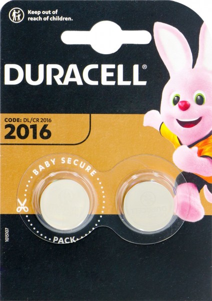 Duracell Electronics Battery 2016, 3 V, 2-pack