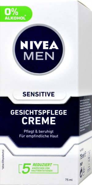 Nivea Men Sensitive Skin Face Cream, 75 ml