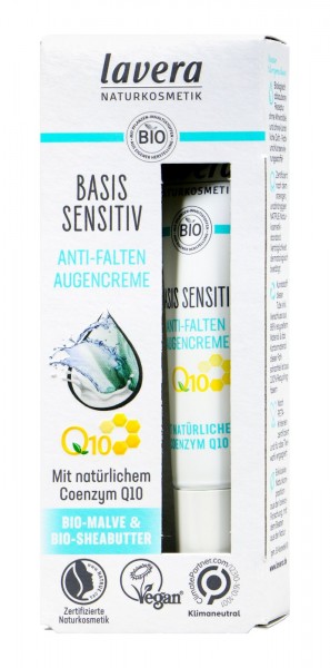 Lavera Anti-Wrinkle Eye Cream Sensitive Q10, 15 ml