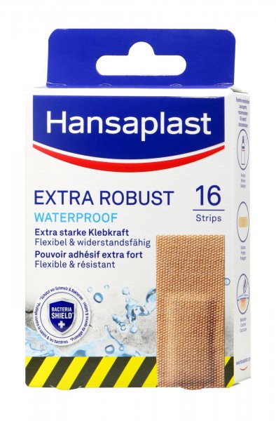 Hansaplast Extra Robust Waterproof Strips New, 16-pack