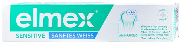 Elmex Toothpaste Sensitive Gentle White, 75 ml