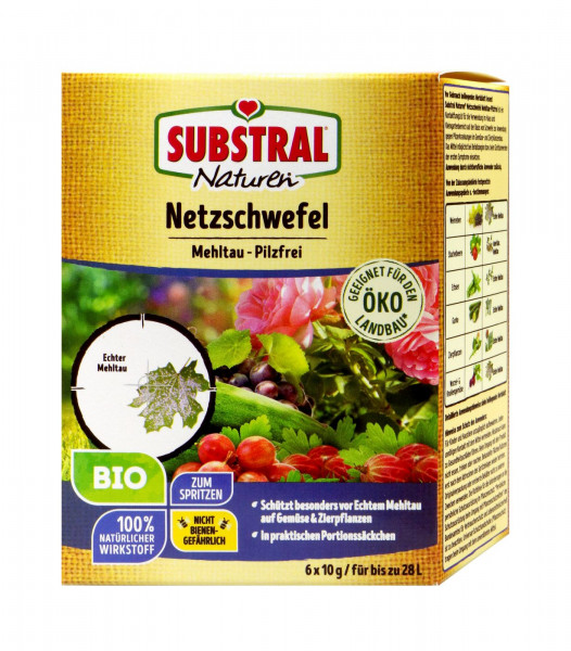Substral Naturen Bio Sulphur Powder Mildew-Fungus-Free, 6 x 10 g
