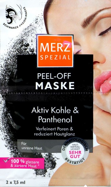 Merz Spezial Active Carbon & Panthenol Peel-Off Mask, 2 x 7.5 ml