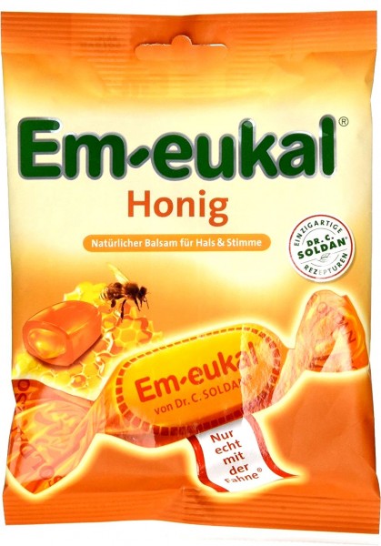 Em-Eukal Filled Honey Cough Drops, 75 g