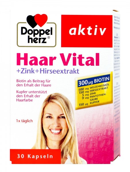 Doppelherz Hair Vital + Zinc + Millet Extract, 30-pack