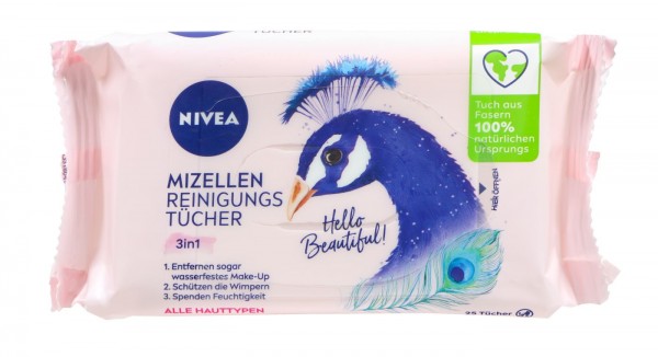 Nivea Visage Micellar Cleansing Wipes 3in1, 25-count